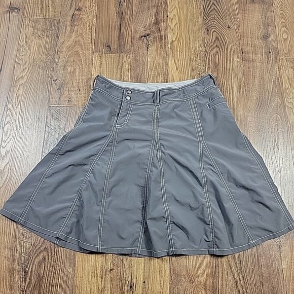 Gray A-Line Skort - Picture 1 of 9